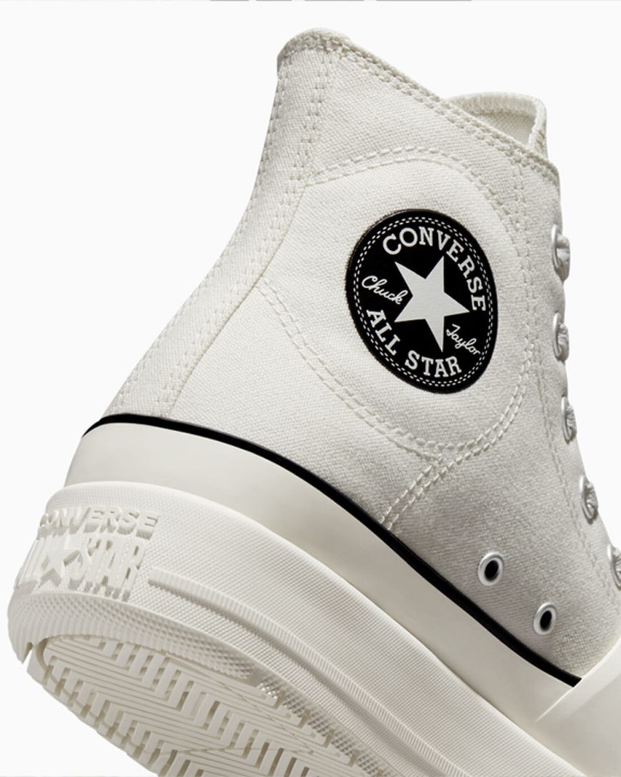 Tenis Converse Chuck Taylor All Star Construct Cano Alto Feminino Branco Pretas | PT K01P0T7